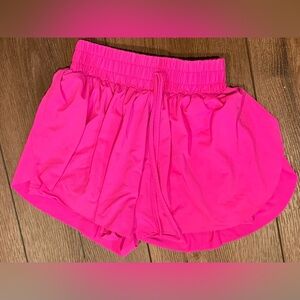 Hot Pink High Waist Butterfly Shorts Size 6